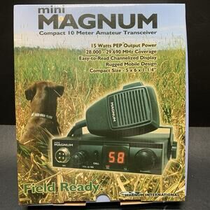 Vintage Mini Magnum Compact 10 Meter Amateur Transceiver Field Ready